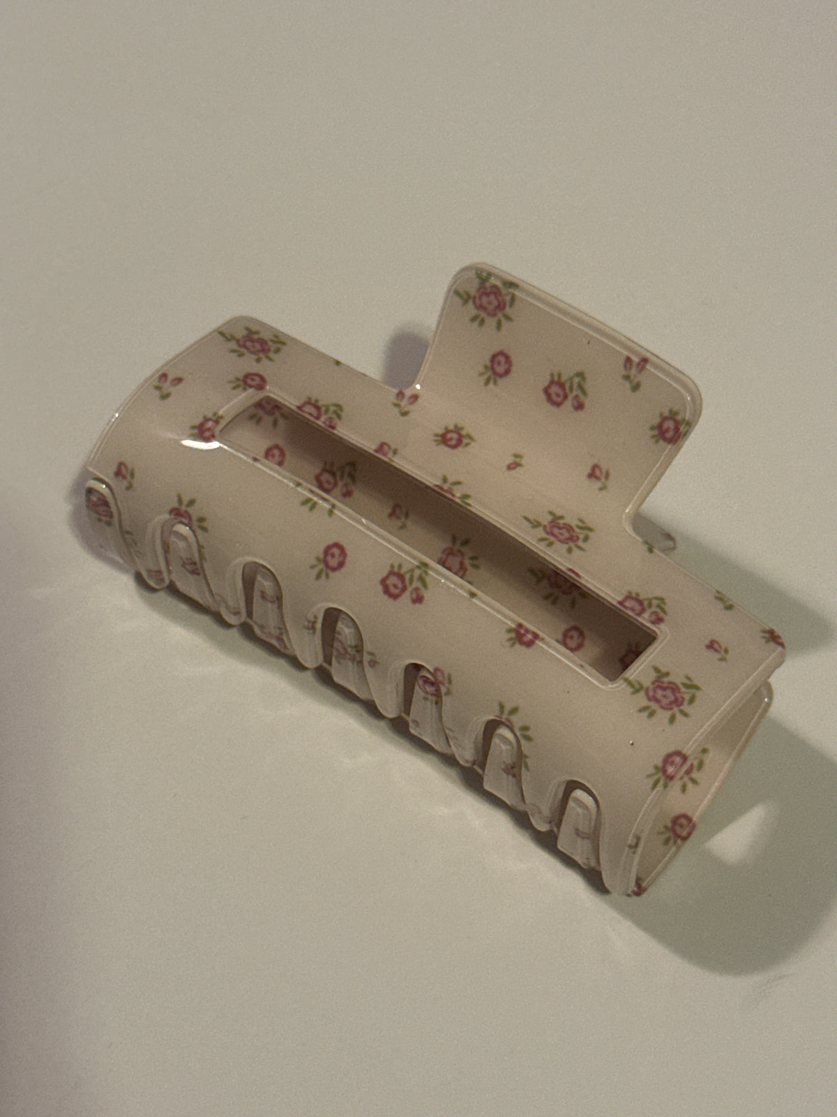 Pink flower clip