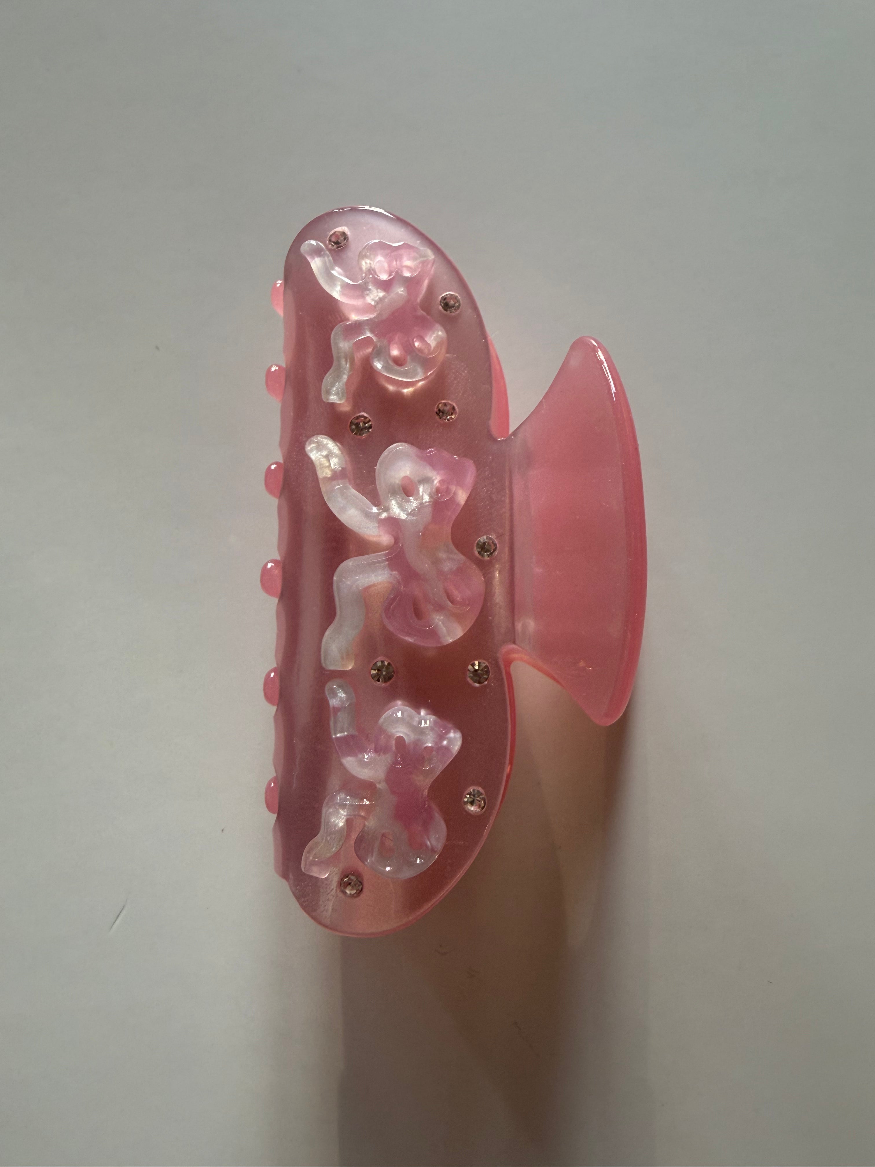 Pink bow Clip